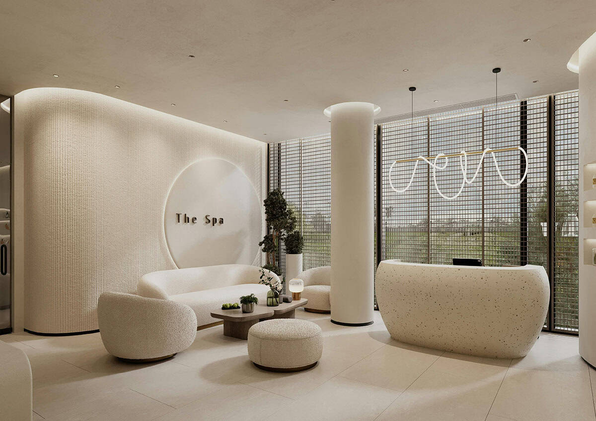 Luxury medical spa reception area